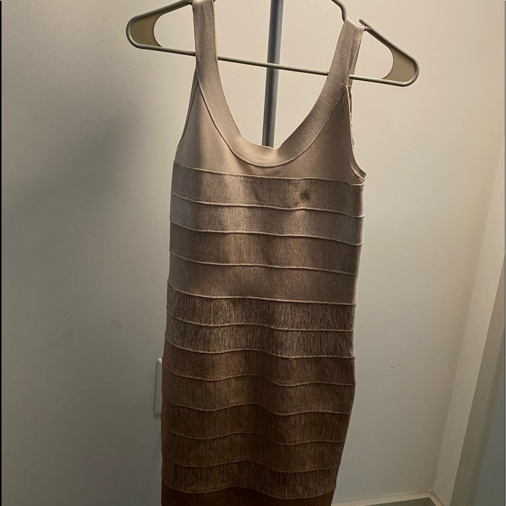 Brown bandage dress